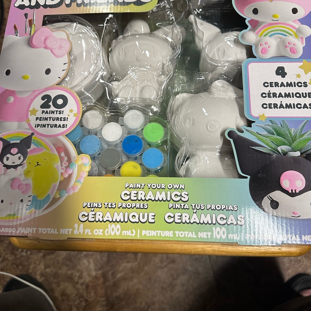 Hello Kitty Ceramic Painting Kit with Pink and Blue Accents